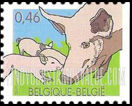 FindYourStampsValue: Farm Animals: Pig and piglets