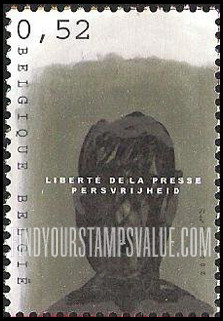 FindYourStampsValue: Freedom of the Press: Face with open mouth