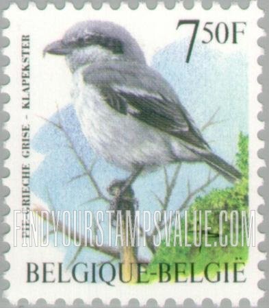 FindYourStampsValue: Bird: Pie-grieche grise