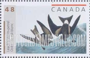 FindYourStampsValue: Bird Paintings by John James Audubon: Leach’s storm petrel