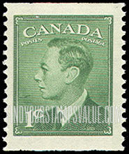 FindYourStampsValue: Coil Stamps: King George VI