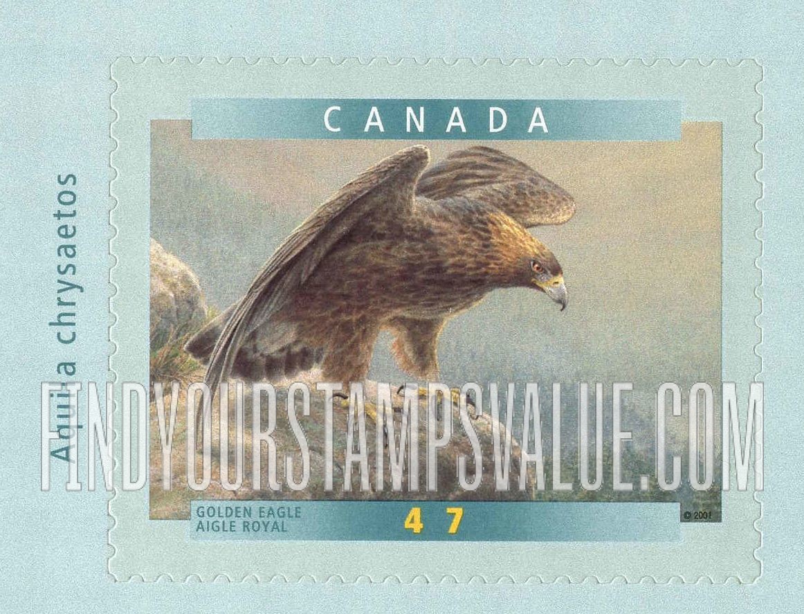 FindYourStampsValue: Bird Type of 1996: Golden Eagle