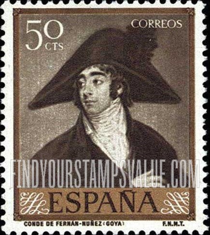 FindYourStampsValue: Goya Paintings: Duke of Fernan-Nunez