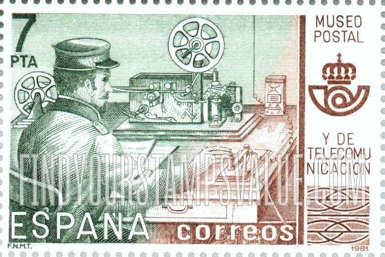 FindYourStampsValue: Postal Museum, Madrid: Telegrapher