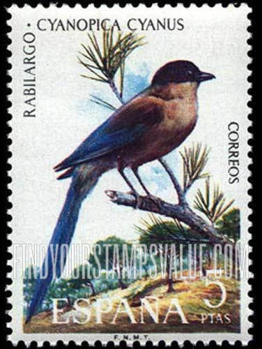 FindYourStampsValue: Azure-winged Magpie