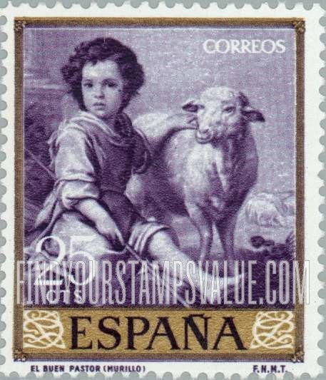 FindYourStampsValue: Murillo Paintings: The Good Shepherd