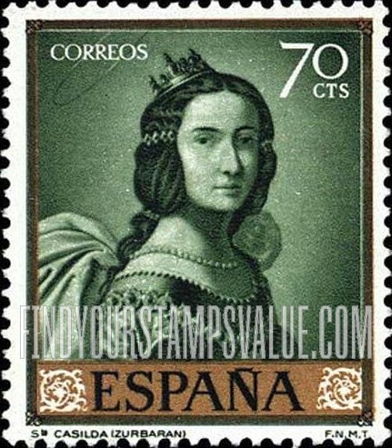 FindYourStampsValue: Zurbaran Paintings: St. Casilda