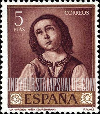 FindYourStampsValue: Zurbaran Paintings: The Virgin as a child