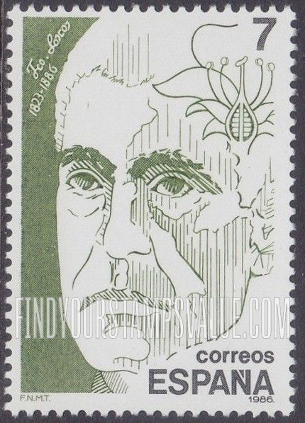 FindYourStampsValue: Famous Men: Francisco Loscos Bernal (1823-1886), botanist