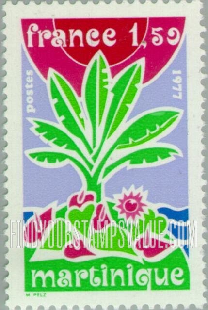 FindYourStampsValue: Regions of France: Martinique