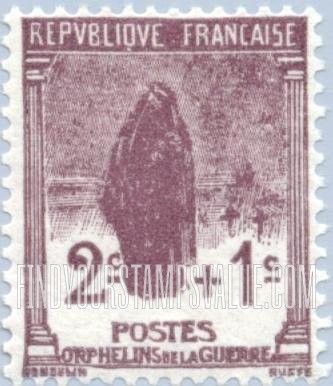 FindYourStampsValue: SEMI-POSTAL - Widow at Grave: Types of 1917-19