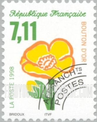 FindYourStampsValue: Flowers: Bouton d’or