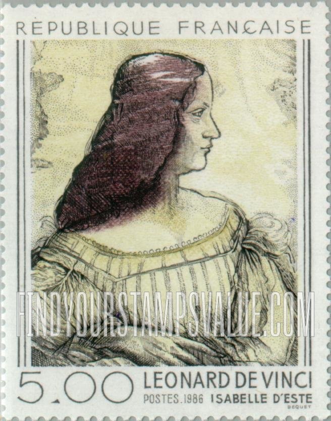 FindYourStampsValue: Isabelle d’Este, by Leonardo da Vinci