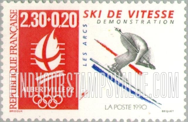FindYourStampsValue: SEMI-POSTAL - Albertville Olympic Type: Speed skiing
