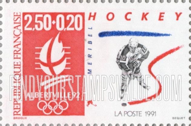 FindYourStampsValue: SEMI-POSTAL - Winter Olympics Type of 1990: Ice hockey