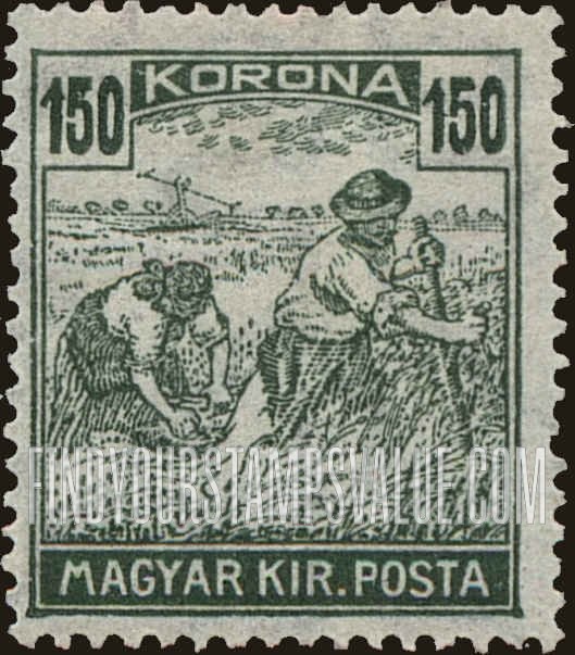 FindYourStampsValue: Harvesting Wheat: Types of 1916-18 Issue