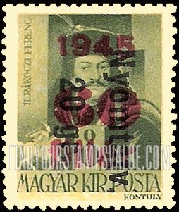 FindYourStampsValue: Portraits - Francis II Rákóczy: Overprinted in Black