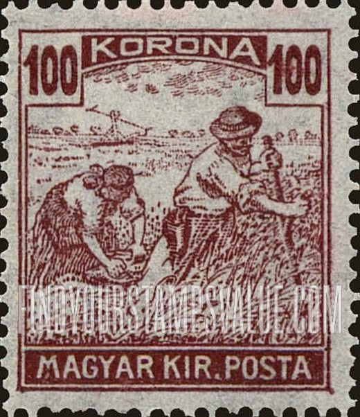 FindYourStampsValue: Harvesting Wheat: Types of 1916-18 Issue