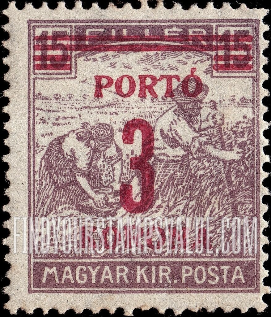 FindYourStampsValue: POSTAGE DUE STAMPS - Harvesting Wheat: Postage Issues Surcharged