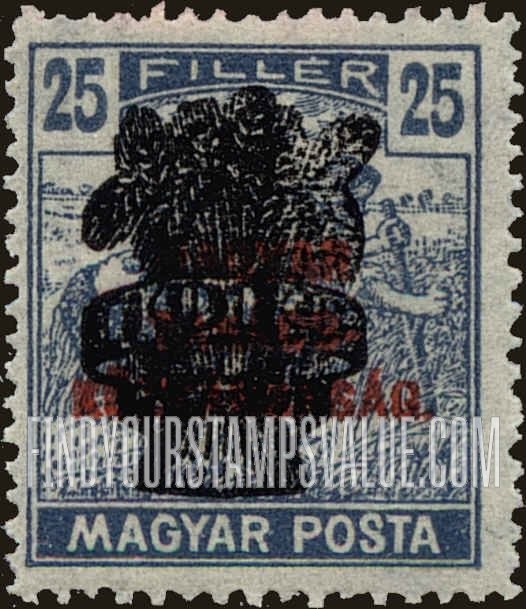 FindYourStampsValue: Harvesting Wheat: Overprinted in Black