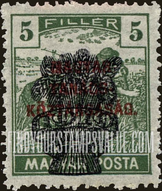 FindYourStampsValue: Harvesting Wheat: Overprinted in Black