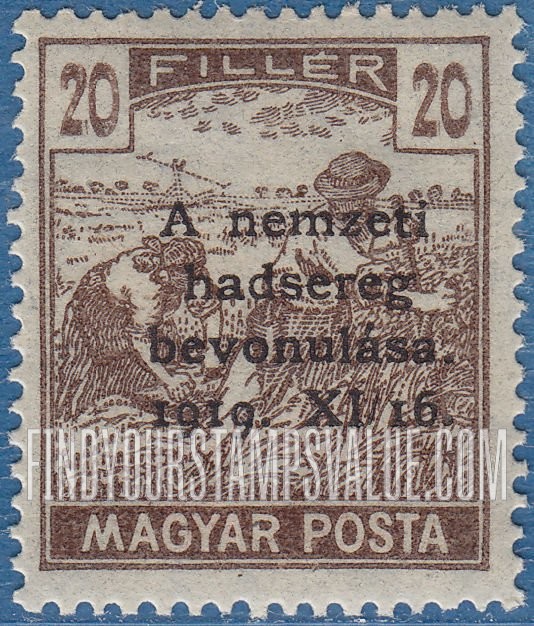 Harvesting Wheat: Stamps of 1919 Overprinted in Black