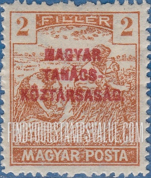 FindYourStampsValue: Harvesting Wheat: Stamps of 1919 Overprinted in Red