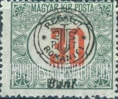 FindYourStampsValue: POSTAGE DUE STAMPS - Numeral Value: Hungarian Postage Due Stamps of 1915 Overprinted like Regular Issues
