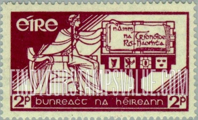 FindYourStampsValue: Allegory of Ireland and Constitution