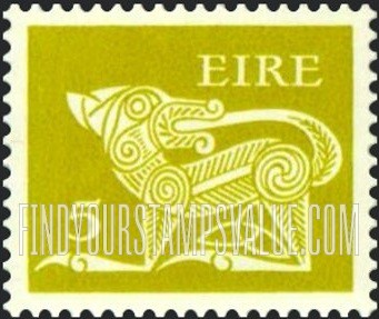 FindYourStampsValue: Dog from Ancient Brooch, County Kilkenny: Types of 1968-69