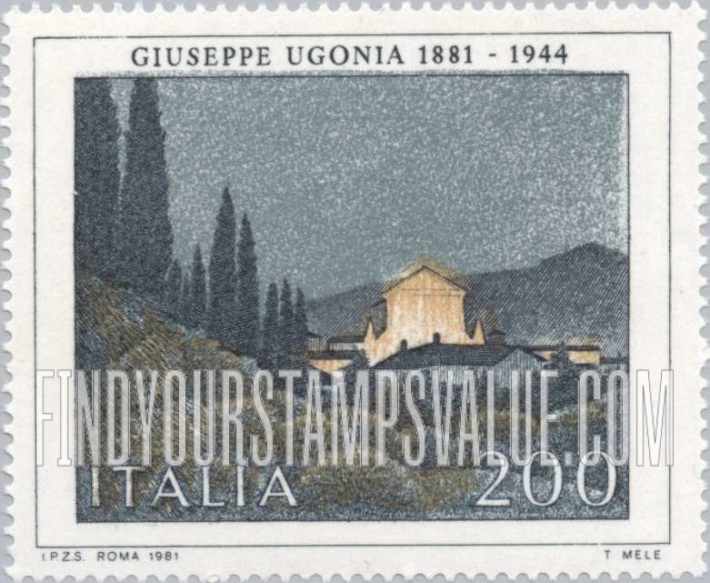 FindYourStampsValue: Castle, by Guiseppe Ugonia (1881-1944)