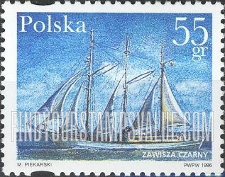 Polish Sailing Ships: Staysail schooner, “Zawisza Czarny,” 1961