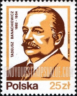 FindYourStampsValue: Famous People: Tadeusz Banachiewicz (1882-1954), astronomer