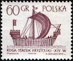 FindYourStampsValue: Ship Type of 1963: Frisian “Kogge”