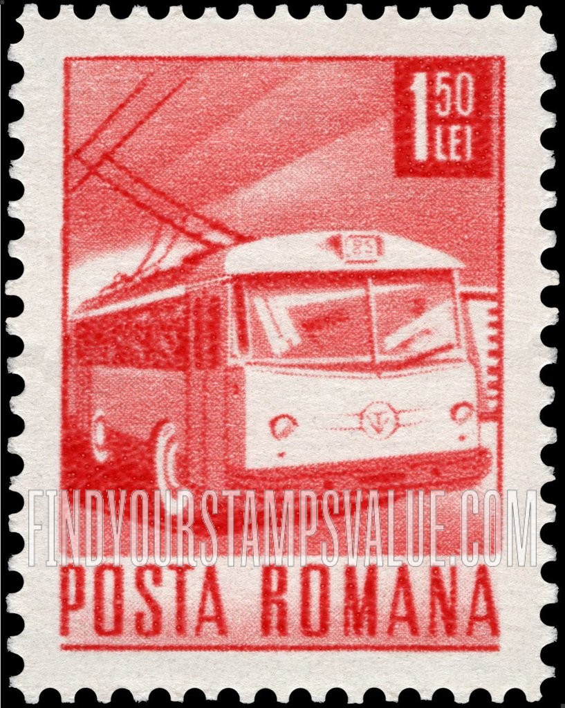 FindYourStampsValue: Trolley bus: Type of Regular Issue