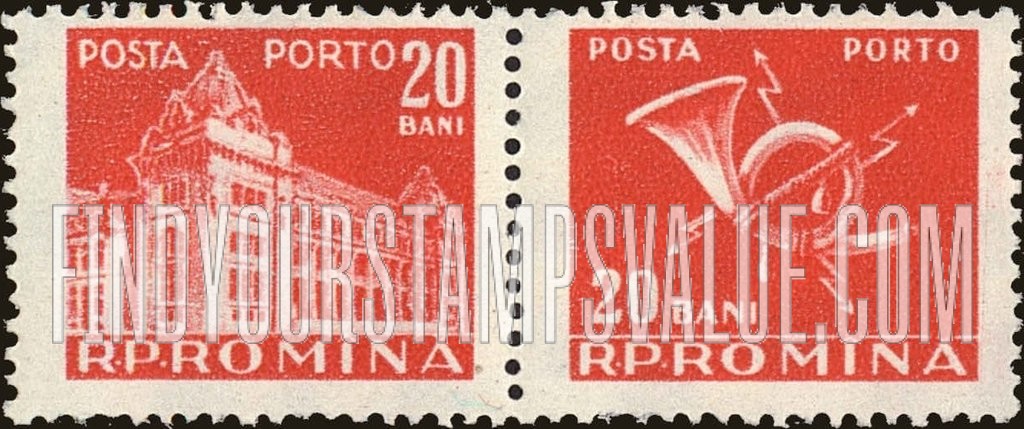 POSTAGE DUE STAMPS - General Post Office and Post Horn