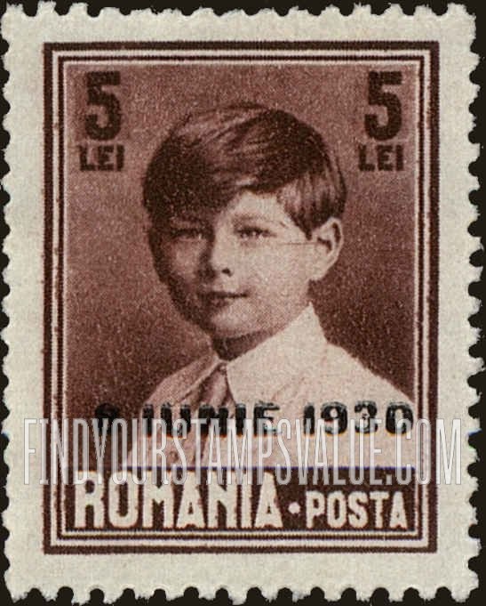 FindYourStampsValue: King Michael: Stamps of 1928-30 Overprinted