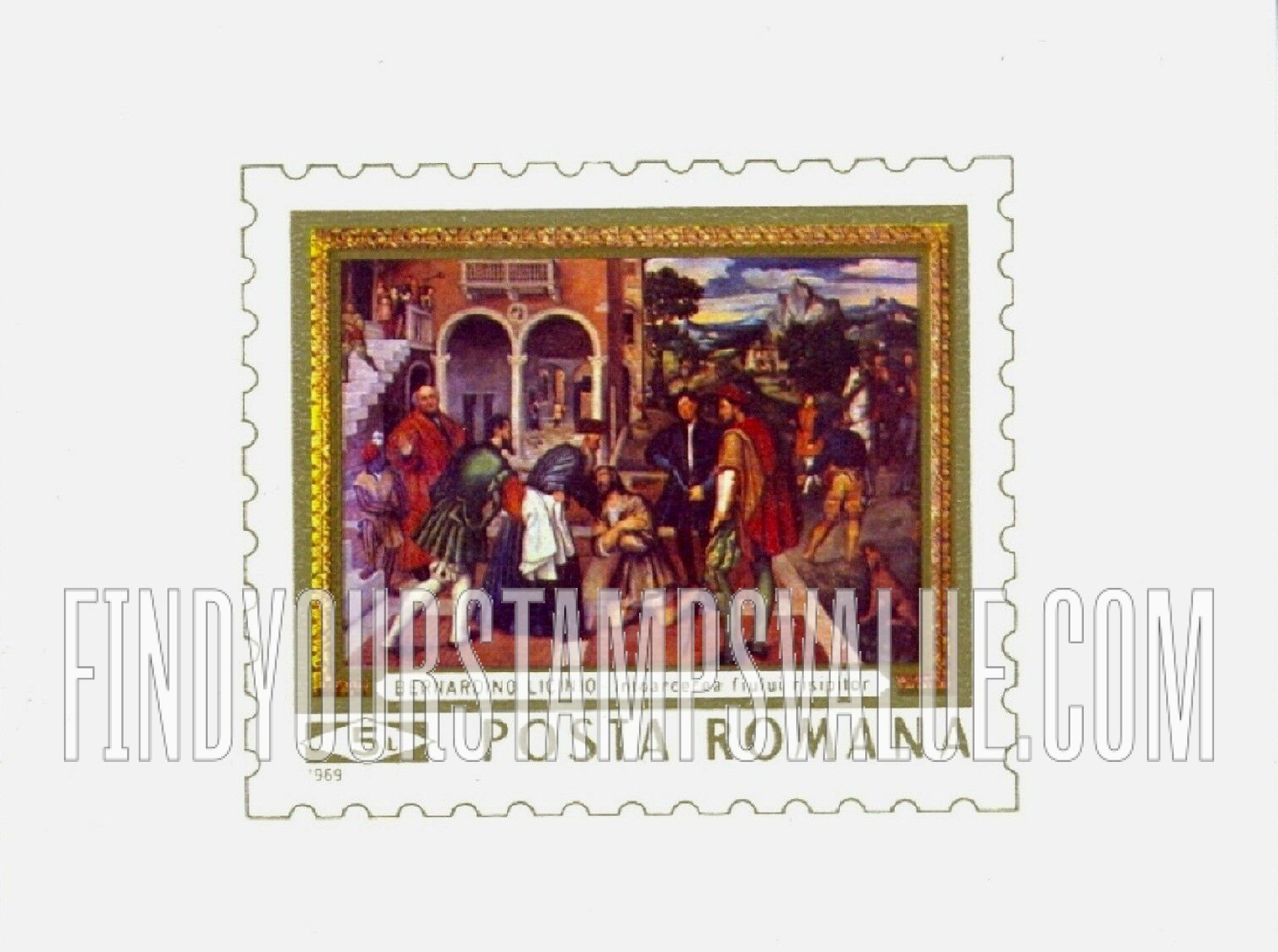 FindYourStampsValue: The Return of the Prodigal Son, by Bernardino Licinio, horizontal: Painting Type of 1968