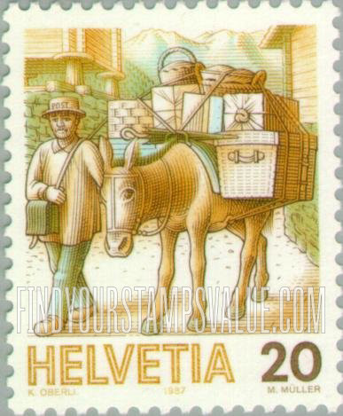 FindYourStampsValue: Federal Administration, Mail Handling: Mule post