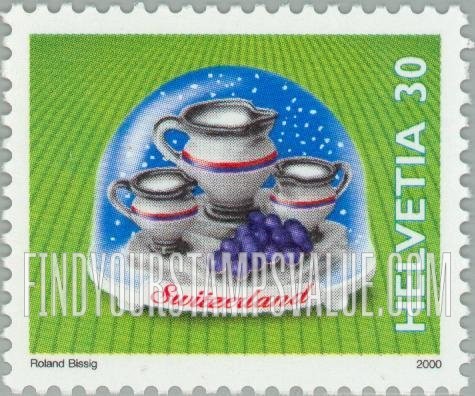 Federal Administration, Swiss Souvenirs, Souvenirs in snow domes: Wine pitchers