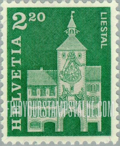 FindYourStampsValue: Federal Administration, Regular, 1960-63: Thomas Tower and Gate. Liestal