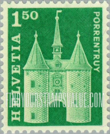 FindYourStampsValue: Federal Administration, Regular, 1960-63: La Porte de France, Porrentruy