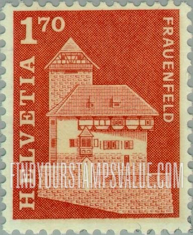 FindYourStampsValue: Federal Administration, Regular, 1960-63: Frauenfeld Castle
