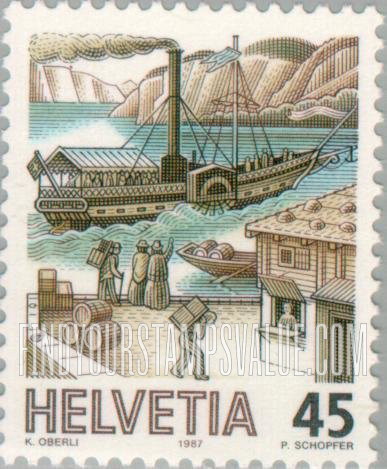 FindYourStampsValue: Federal Administration, Mail Handling: Packet steamer, 1837-40