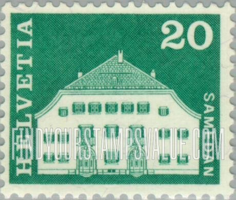 FindYourStampsValue: Federal Administration, Regular, 1960-63: Planta House, Samedan
