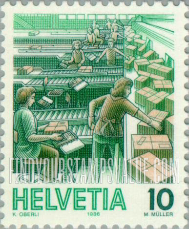 FindYourStampsValue: Federal Administration, Mail Handling: Parcel sorting