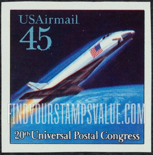 FindYourStampsValue: Air Post: 20th UPU CONGRESS - Futuristic Spacecraft