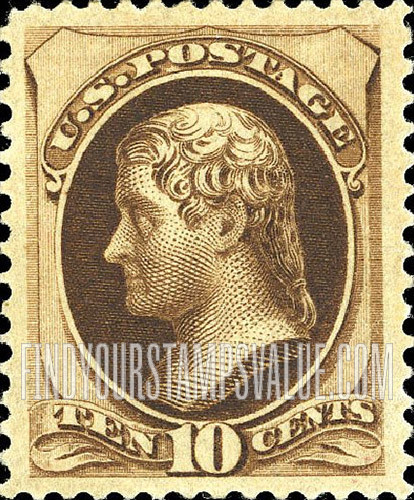 FindYourStampsValue: THOMAS JEFFERSON - With Secret Mark