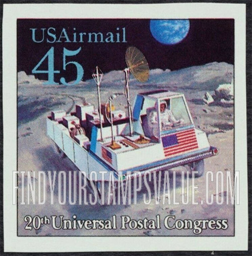 FindYourStampsValue: Air Post: 20th UPU CONGRESS - Futuristic Moon Rover