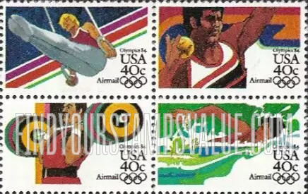 FindYourStampsValue: Air Post: SUMMER OLYMPICS, LOS ANGELES 1984